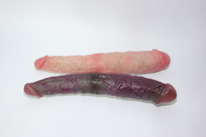 Realistic Silicone Double-Ended Dildo – Dual Penetration Toy 7" & 6"
