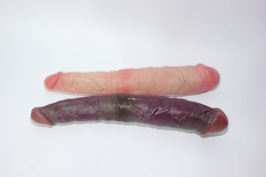 Realistic Silicone Double-Ended Dildo – Dual Penetration Toy 7" & 6"