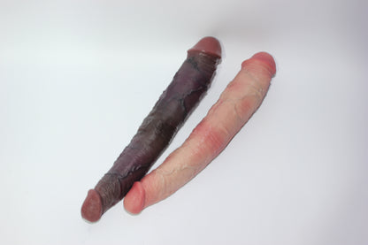 Realistic Silicone Double-Ended Dildo – Dual Penetration Toy 7" & 6"