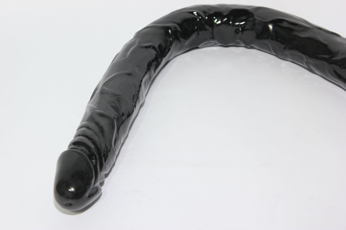 Black Silicone Double-Ended Dildo – Dual Penetration Toy 22"