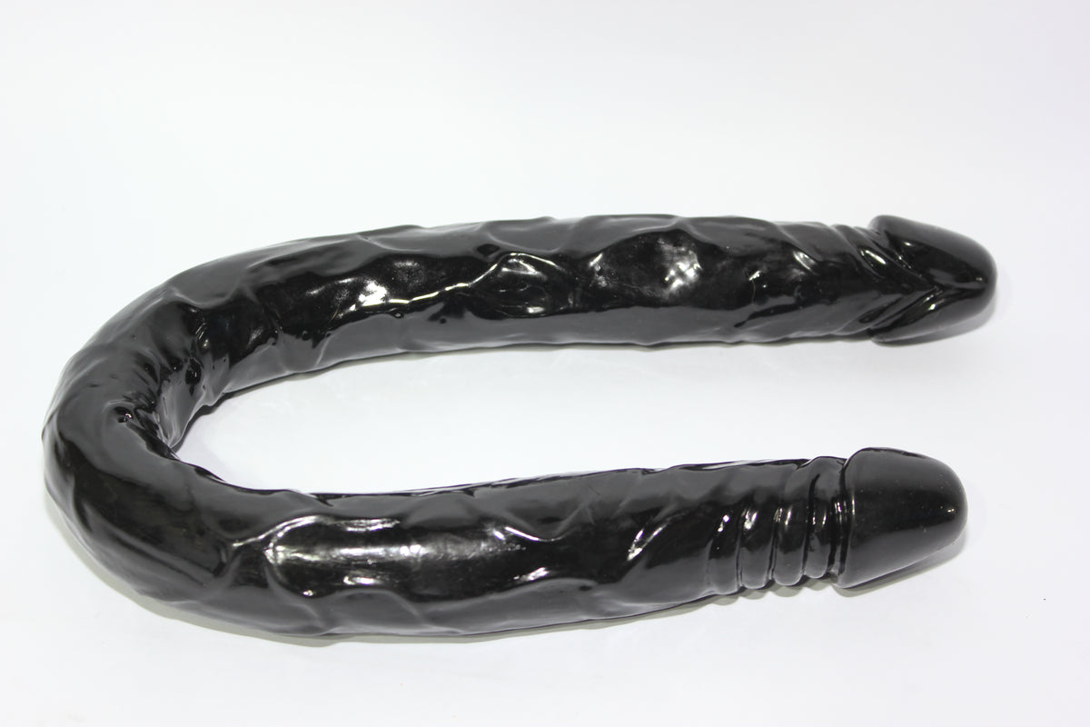 Black Silicone Double-Ended Dildo – Dual Penetration Toy 22"