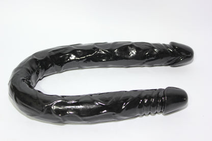 Black Silicone Double-Ended Dildo – Dual Penetration Toy 22"