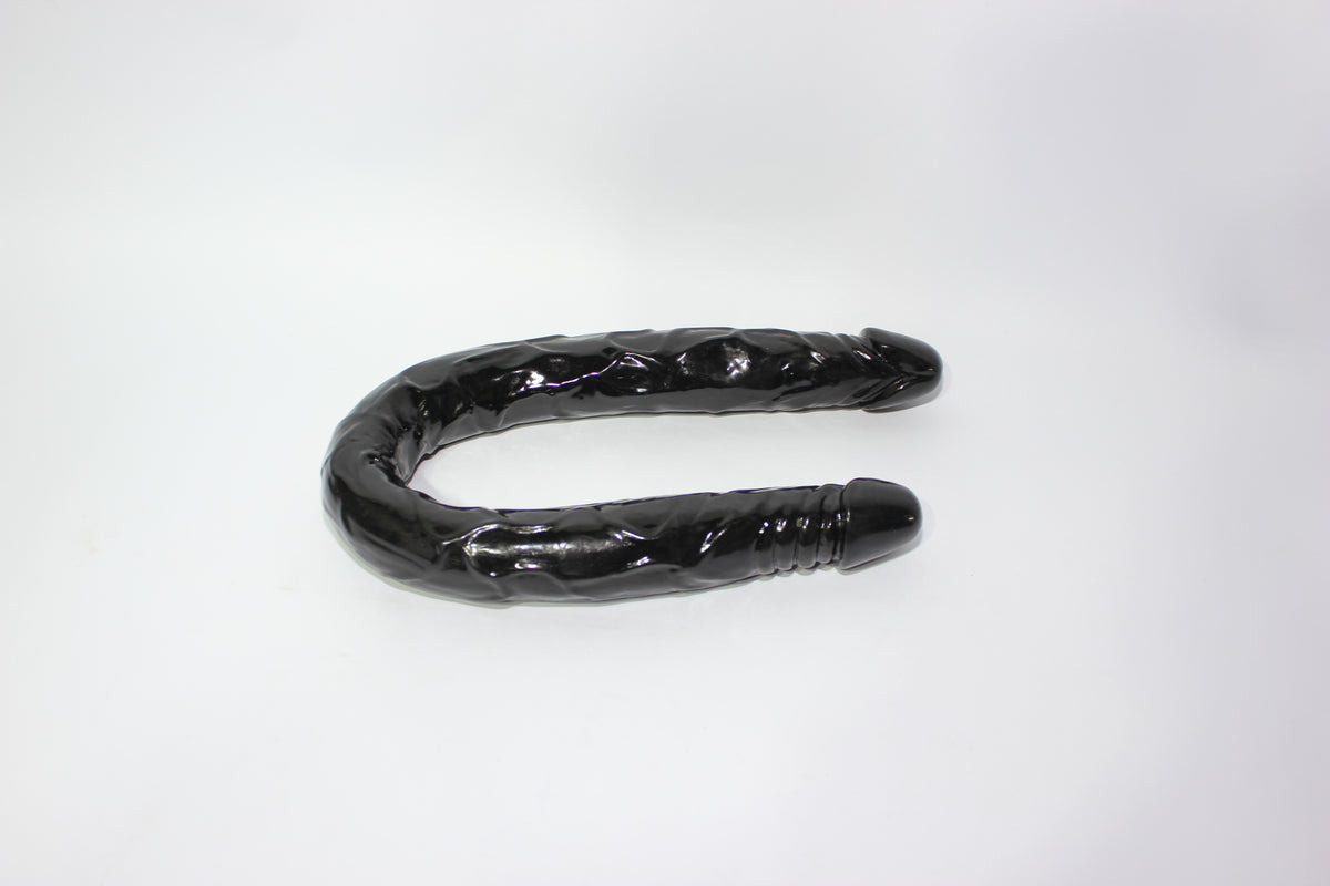 Black Silicone Double-Ended Dildo – Dual Penetration Toy 22"