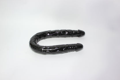 Black Silicone Double-Ended Dildo – Dual Penetration Toy 22"
