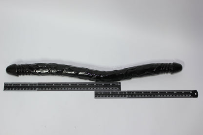Black Silicone Double-Ended Dildo – Dual Penetration Toy 22"