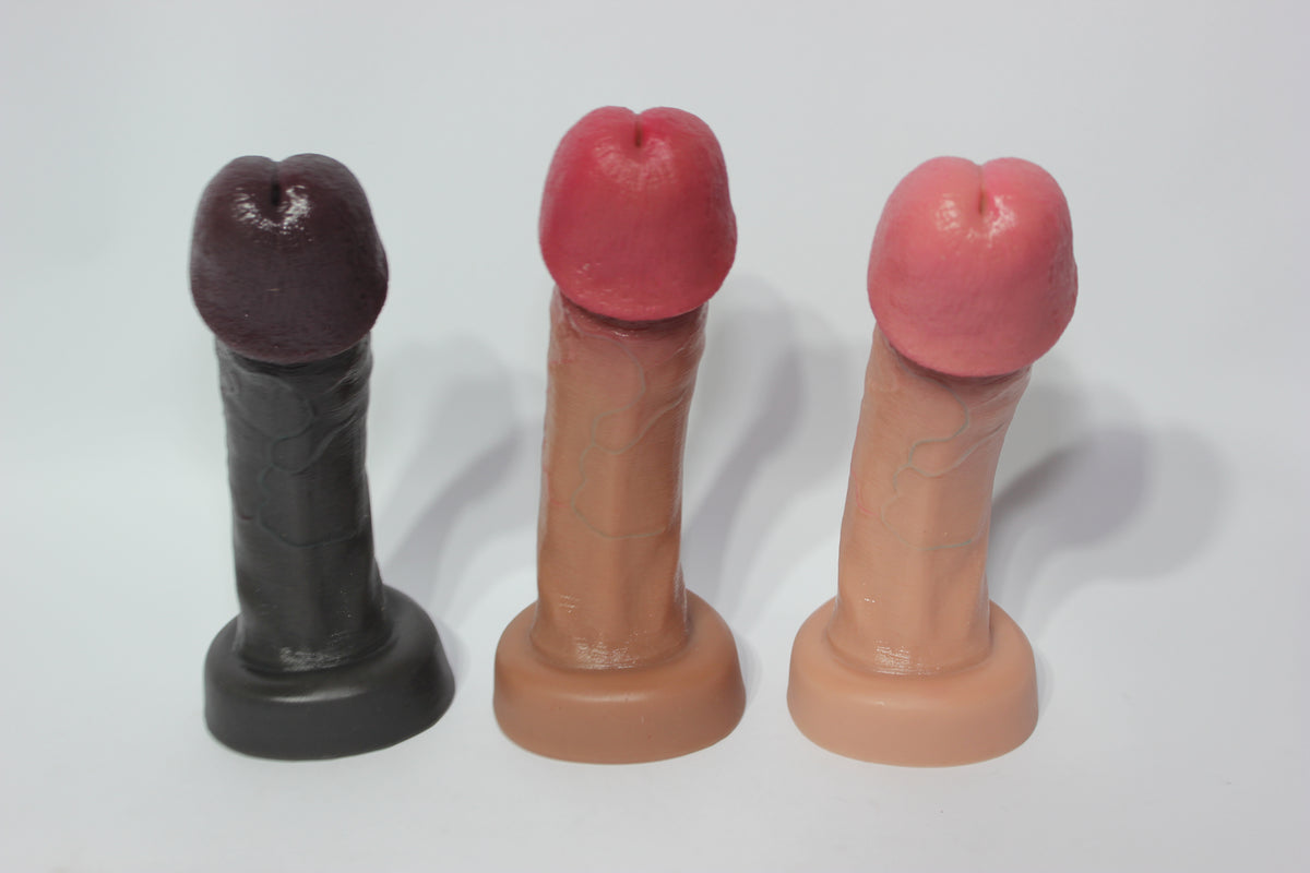 Big Gland Head Realistic Silicone Dildo | Body-Safe | 7 or 8 inch