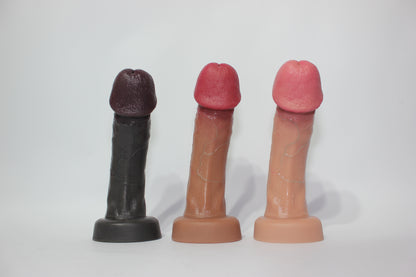 Big Gland Head Realistic Silicone Dildo | Body-Safe | 7 or 8 inch