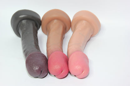 Big Gland Head Realistic Silicone Dildo | Body-Safe | 7 or 8 inch