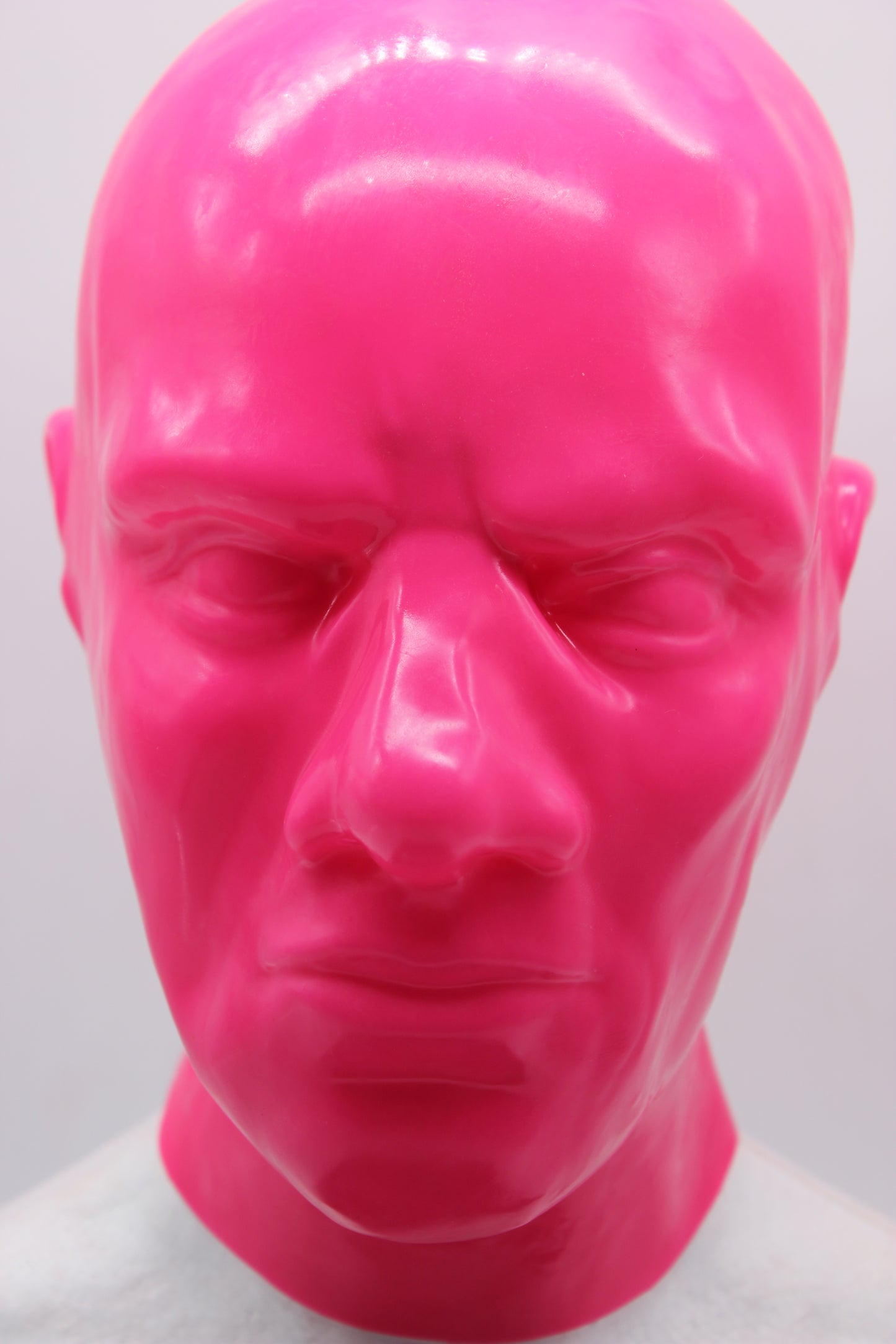 Masculine Pink Latex Hood (Moulded)