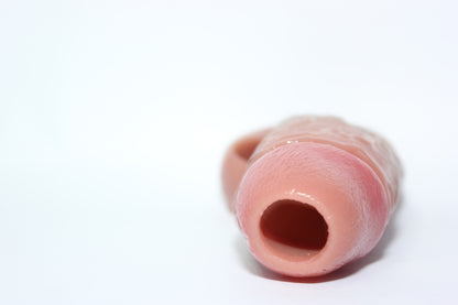 5.5-inch Open Tip Silicone Penis Sleeve – Light Skin Tone