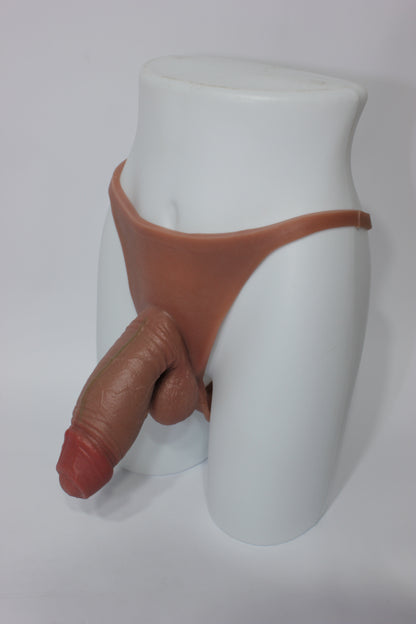 Realistic 6" Hung Fat Dildo Pants for Men & Women l Lifelike Strap-on Silicone Wearable