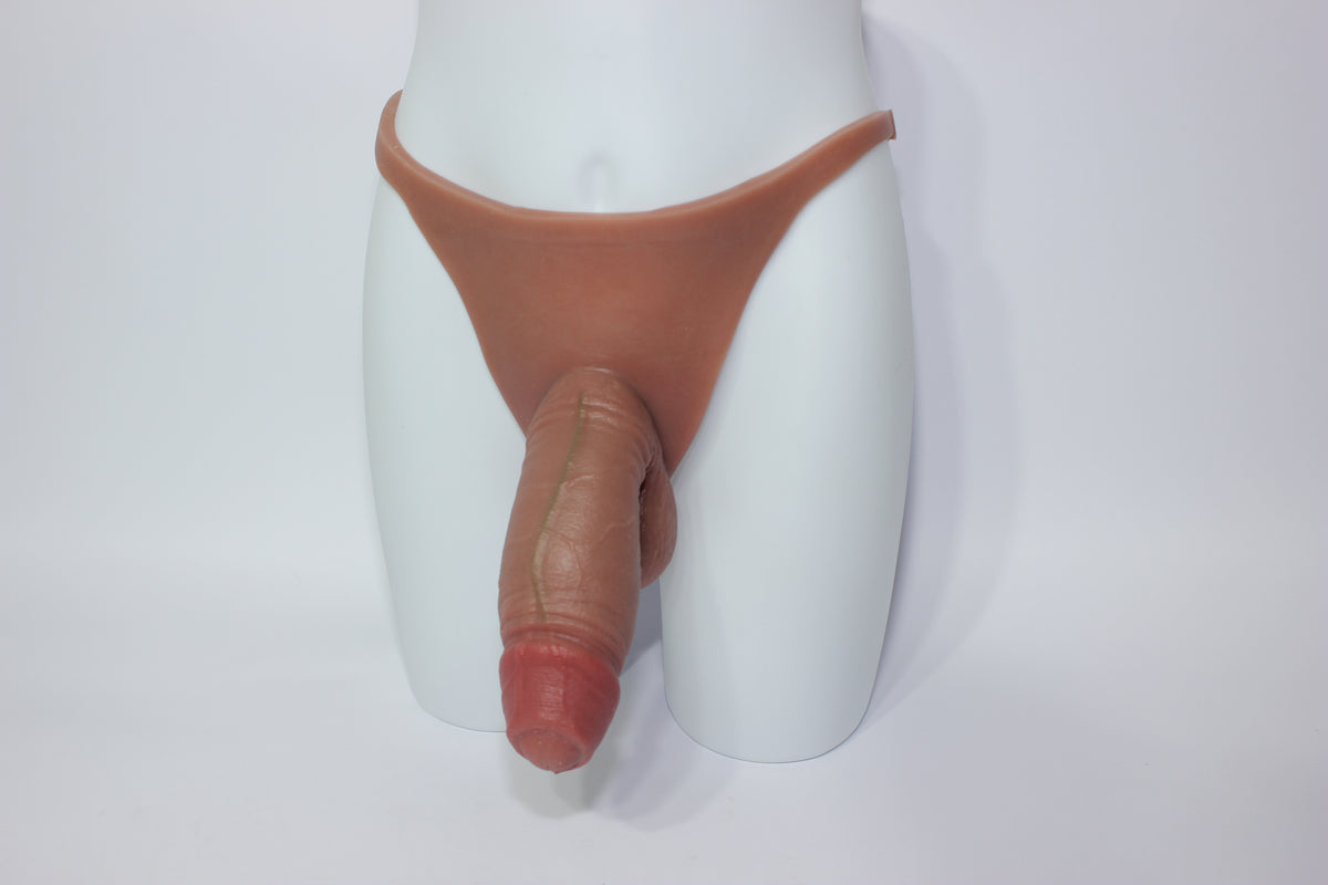 Realistic 6" Hung Fat Dildo Pants for Men & Women l Lifelike Strap-on Silicone Wearable