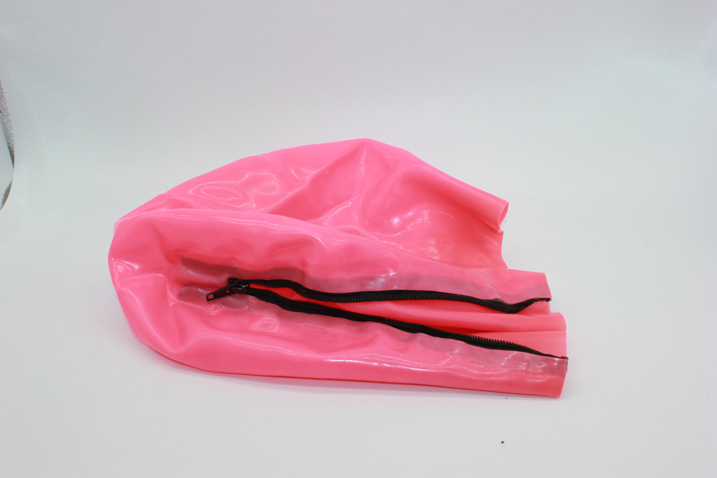 Premium Moulded Feminine Latex Hood with Exaggerated Open Mouth – Bubblegum Pink