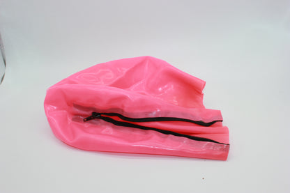 Premium Moulded Feminine Latex Hood with Exaggerated Open Mouth – Bubblegum Pink
