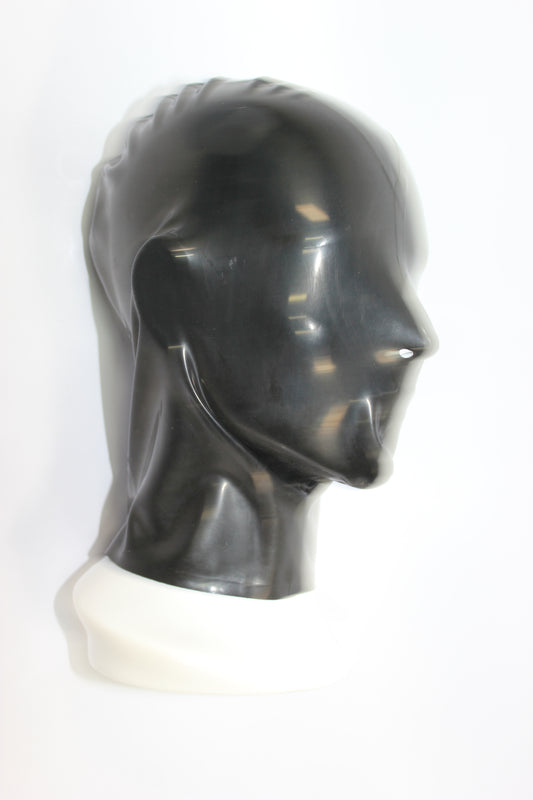 Premium Handmade Blackout Latex Hood | Mask for Cosplay & Clubwear