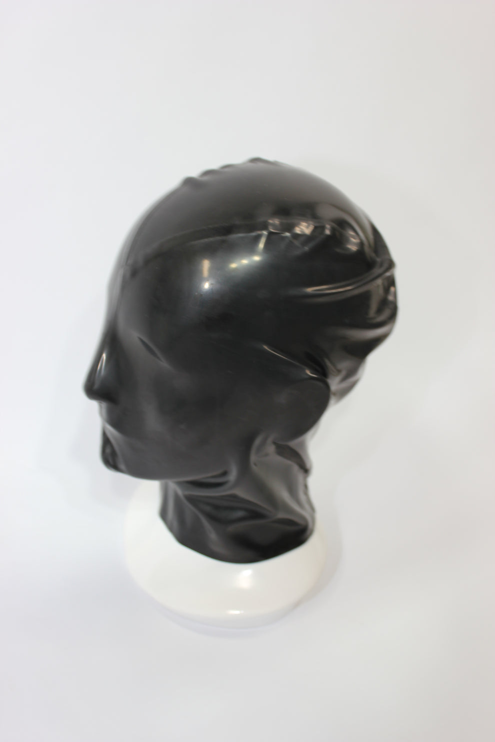 Blackout Latex Hood – Handmade Full Head Gimp Mask – Secret Kink