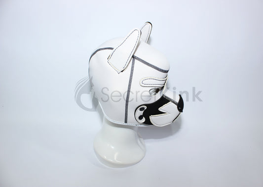 Neoprene Foam Dog Hood - Padded Animal Mask White