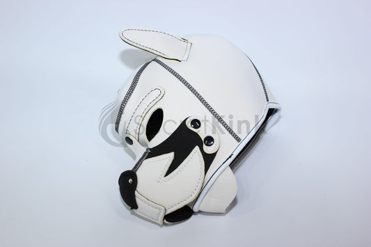 Neoprene Foam Dog Hood - Padded Animal Mask White