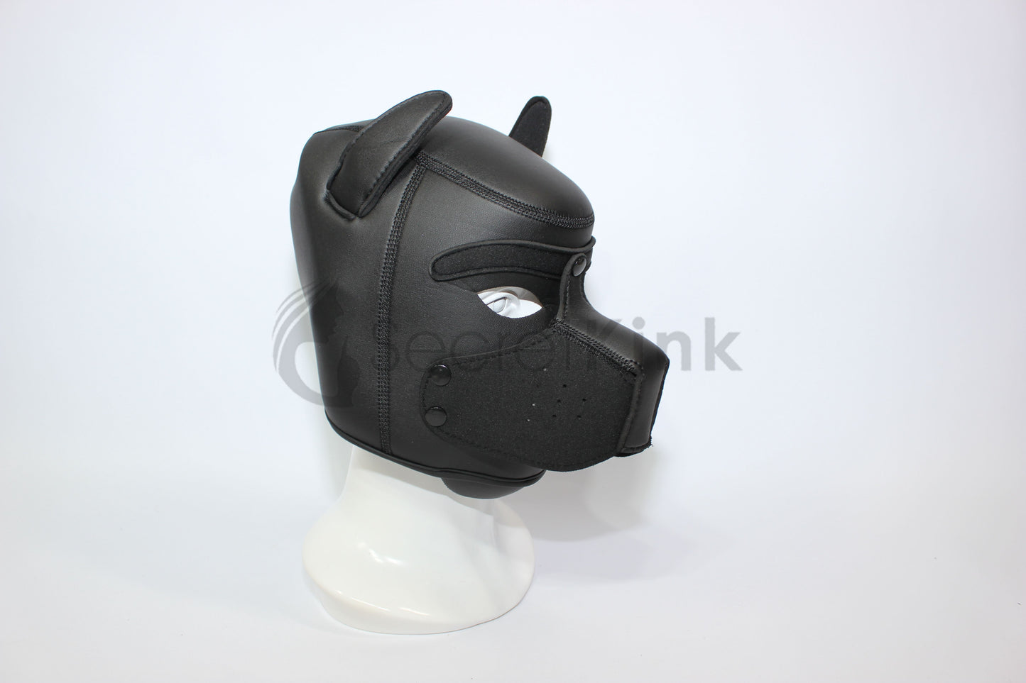 Neoprene Foam Dog Hood - Padded Animal Mask Black