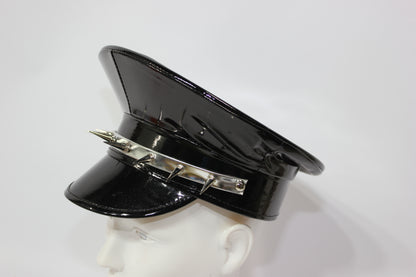 Black Military-Style Dominance Cap | Spikes