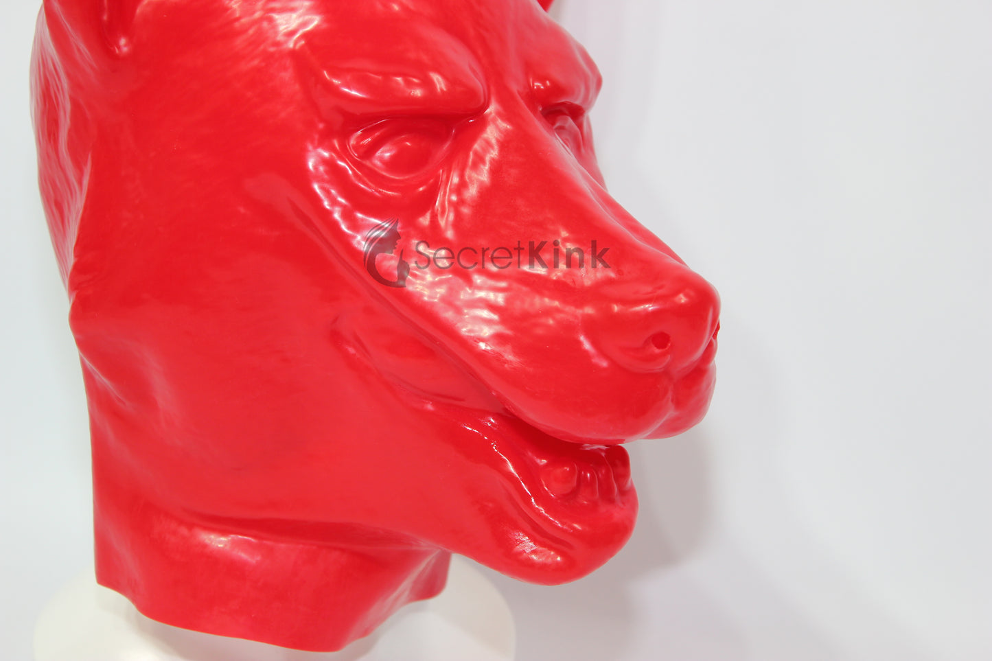 Red Latex German Shepherd Puppy Hood