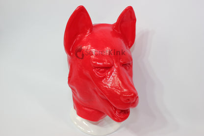 Red Latex German Shepherd Puppy Hood