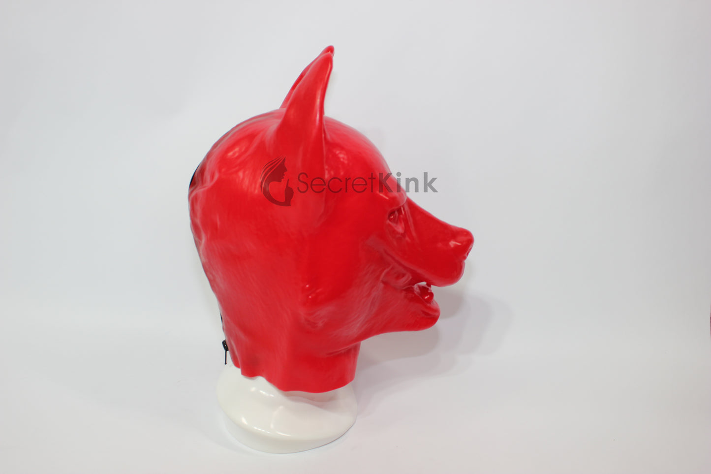 Red Latex German Shepherd Puppy Hood