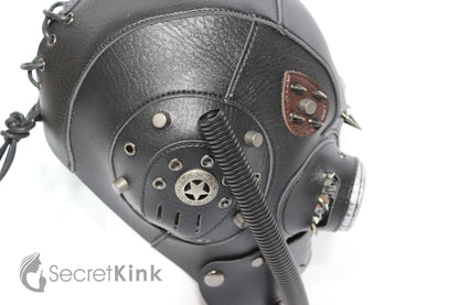 Steampunk Vegan Leather Hood