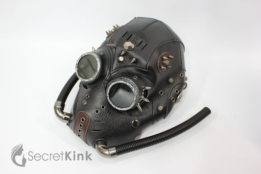Steampunk Vegan Leather Hood