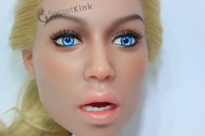 Ultra Realistic Female Silicone Sex Doll Head (Fair Skin-Tone) - Loni