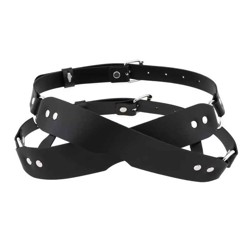 Vegan Leather Criss-Cross Blindfold
