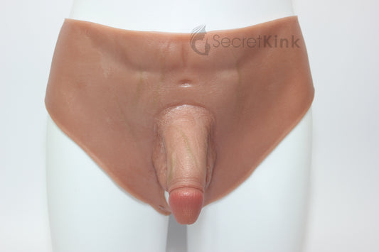 3.5-inch Silicone Bulge Pants l FTM Penis Open Crotch Briefs