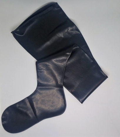 Premium Black Moulded Latex Stockings | Seamless Rubber Thigh Highs