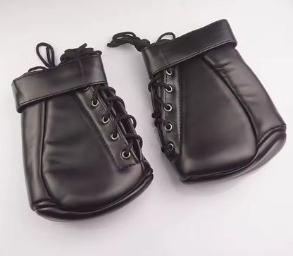 Pup Play Bondage Mitts – Black Dog Paw Padded Mittens