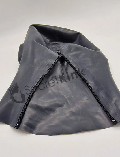 Anatomical Latex Hood (with Mouth Gag and Nose Tubes)
