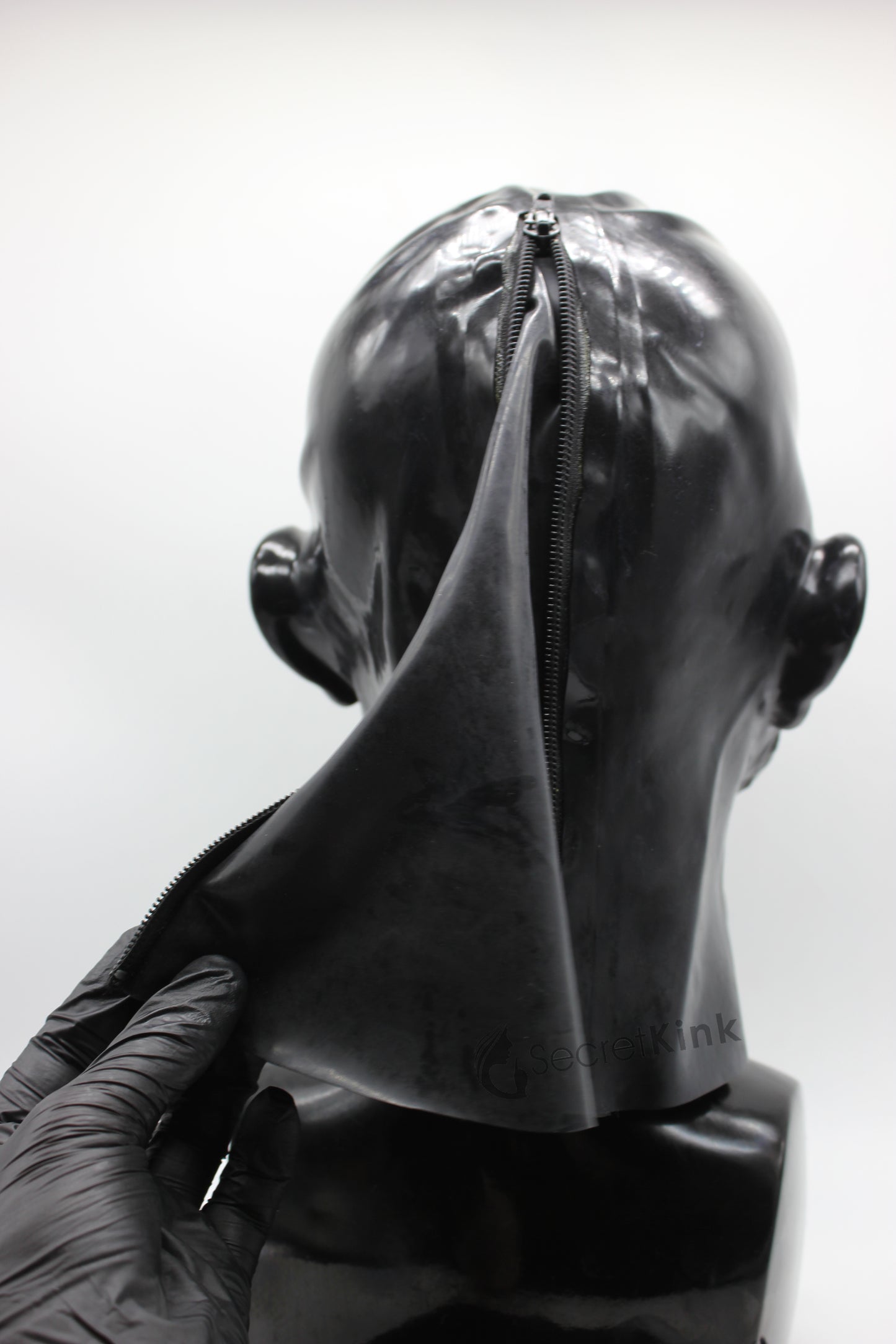 Masculine Latex Hood with Beard Contour
