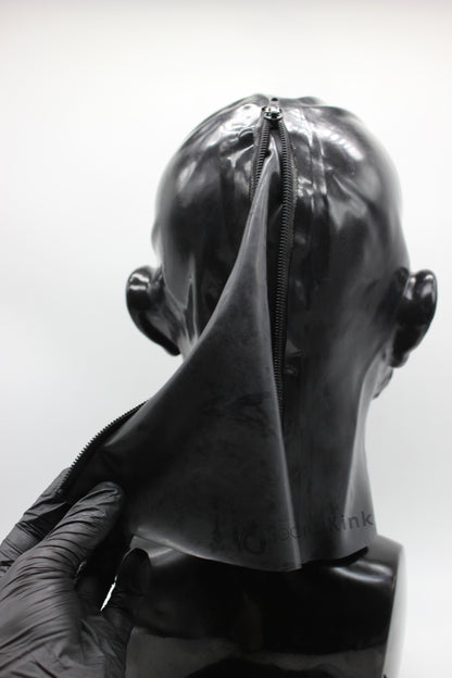 Masculine Latex Hood with Beard Contour