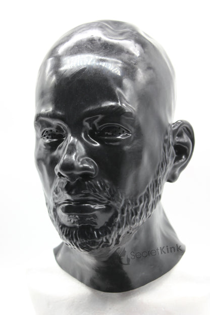 Latex Beard Hood l Moulded Rubber Masculine Detail