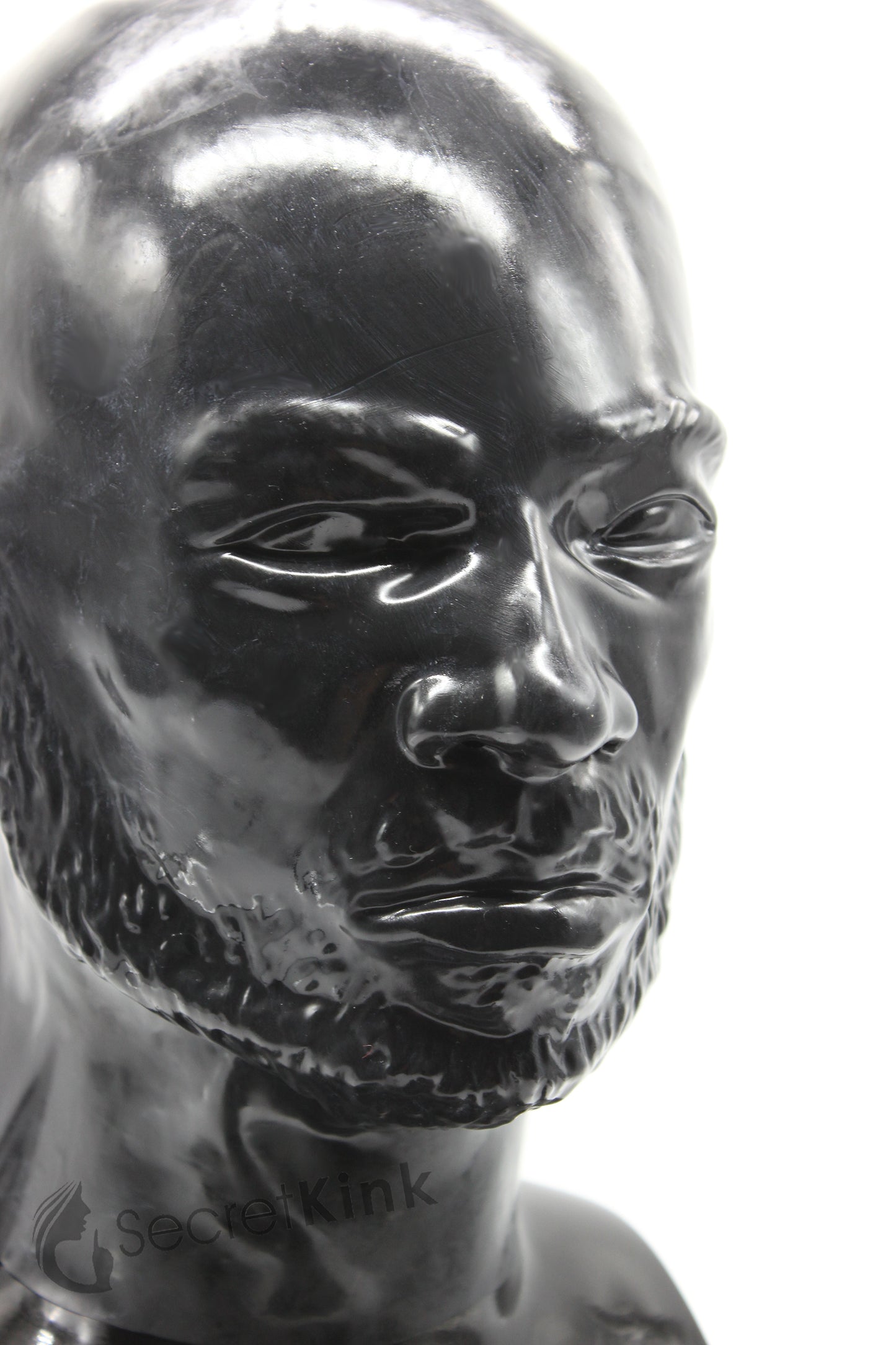 Masculine Latex Hood with Beard Contour