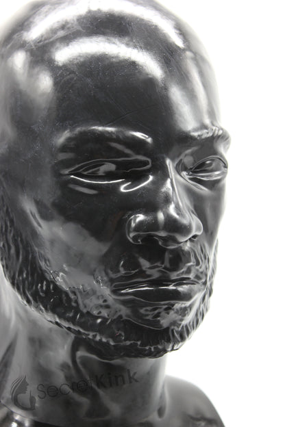 Masculine Latex Hood with Beard Contour