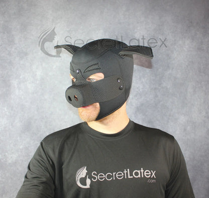 Neoprene Foam Pig Hood - Padded Animal Mask