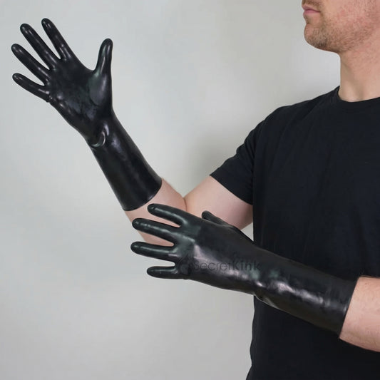 Black Latex Wrist Gloves