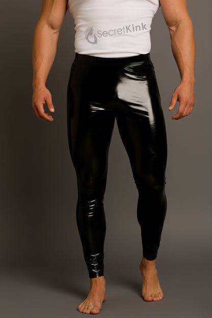 Black Latex Moulded Trousers Pants