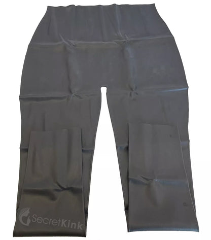 Black Latex Moulded Trousers Pants