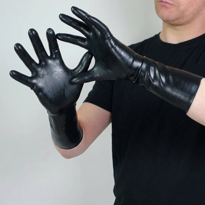 Black Latex Wrist Gloves