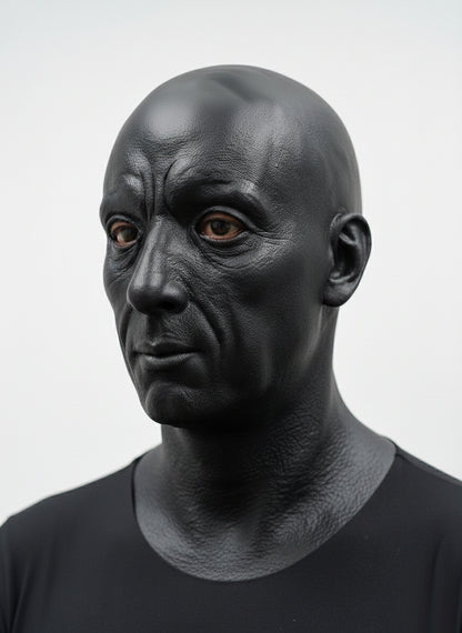 Black Silicone Male Mask Seamless Full Head Expandable Rubber Mask