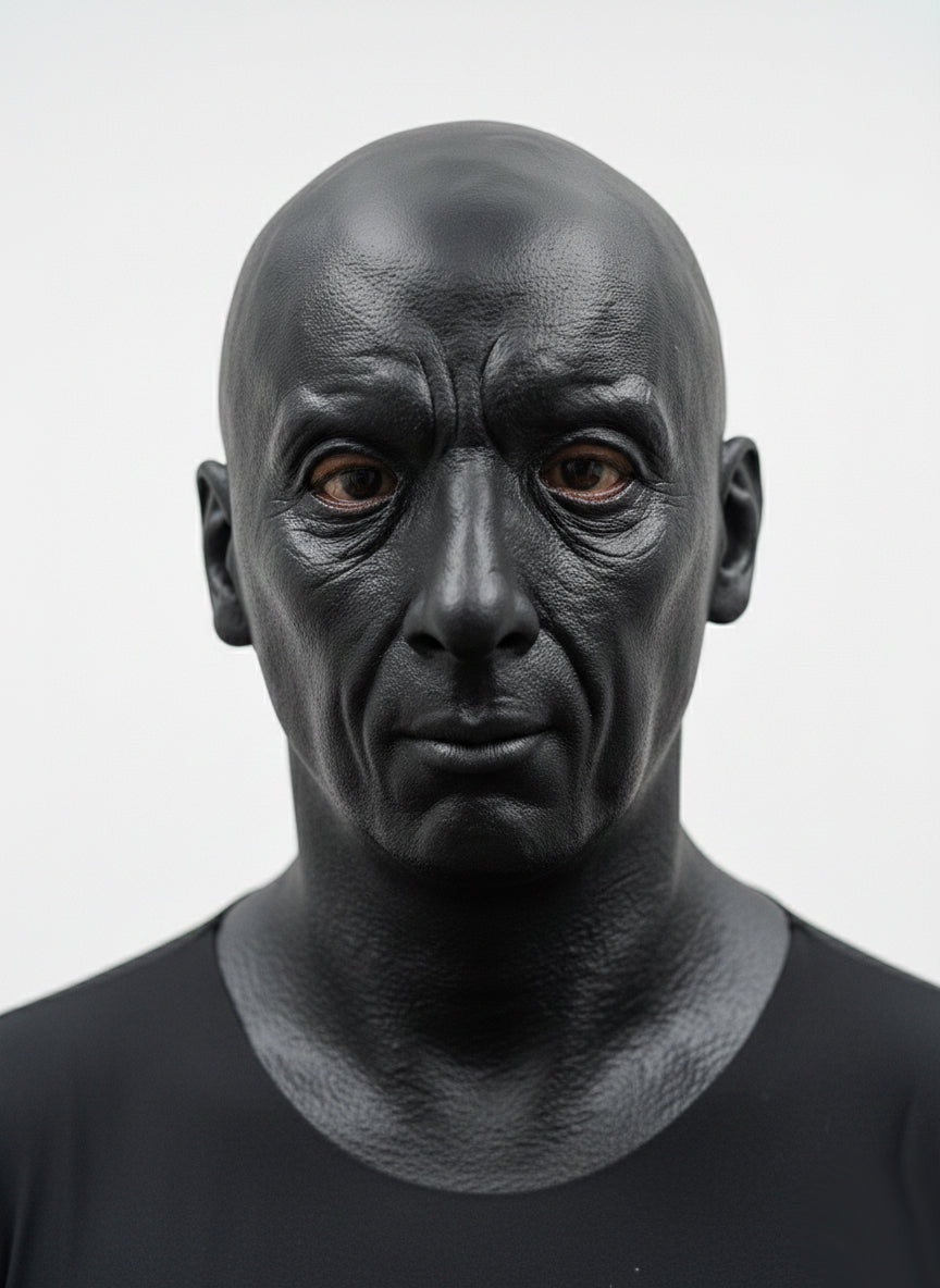 Black Silicone Male Mask Seamless Full Head Expandable Rubber Mask