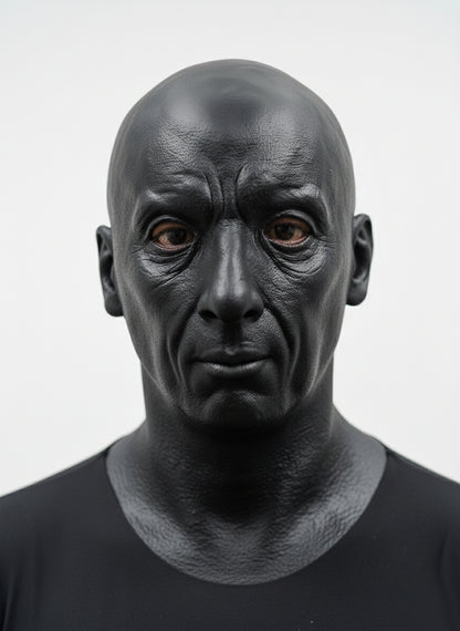 Black Silicone Male Mask Seamless Full Head Expandable Rubber Mask