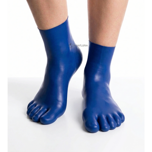 Blue Latex Toe Socks - Limited