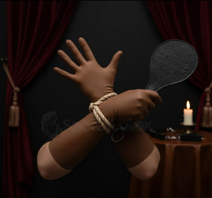 Brown Latex Wrist Gloves
